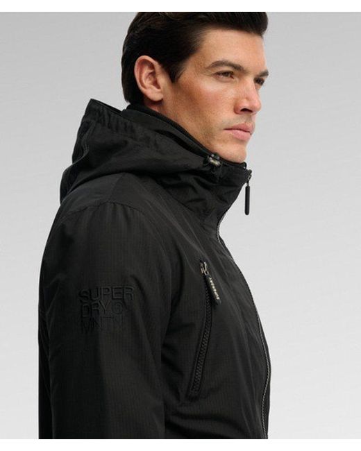 Superdry Black & Co Hooded Mountain Windbreaker Jacket for men