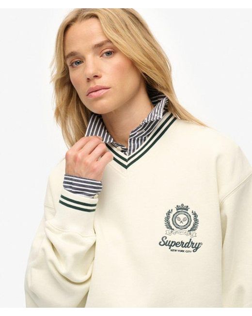 Superdry Natural & Co Country Club V-neck Sweatshirt