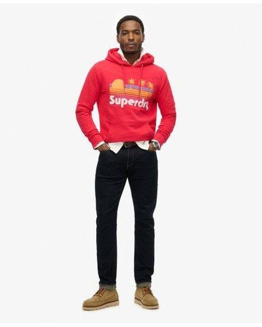 Superdry Red 'Great Outdoors Hoodie for men