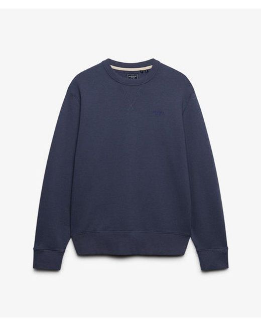 Superdry Blue & Co Essential Stacked Logo Crew Sweatshirt for men