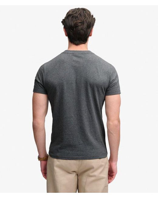 Superdry Gray & Co Essential Stacked Logo Embroidered T-shirt for men