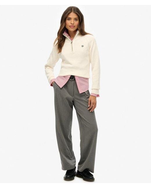 Superdry Natural Essentials Slim Half Zip Knit