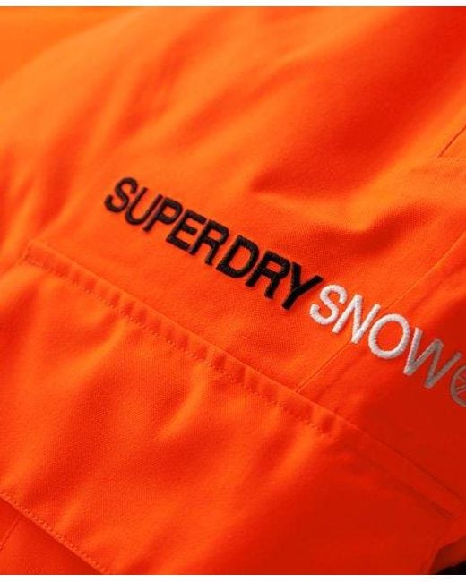 Superdry Orange Sport Ski Ultimate Rescue Trousers for men
