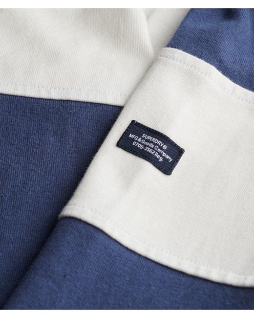 Superdry Blue & Co Classic Rugby Half Zip Top for men