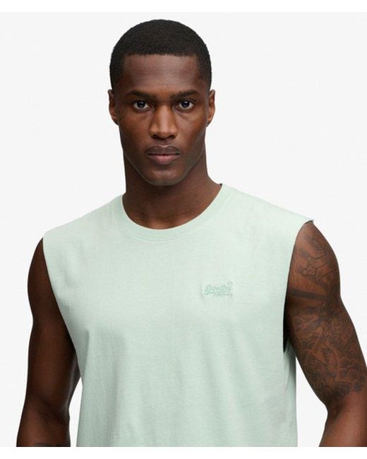 Superdry Green & Co Organic Cotton Essential Logo Tank Top for men