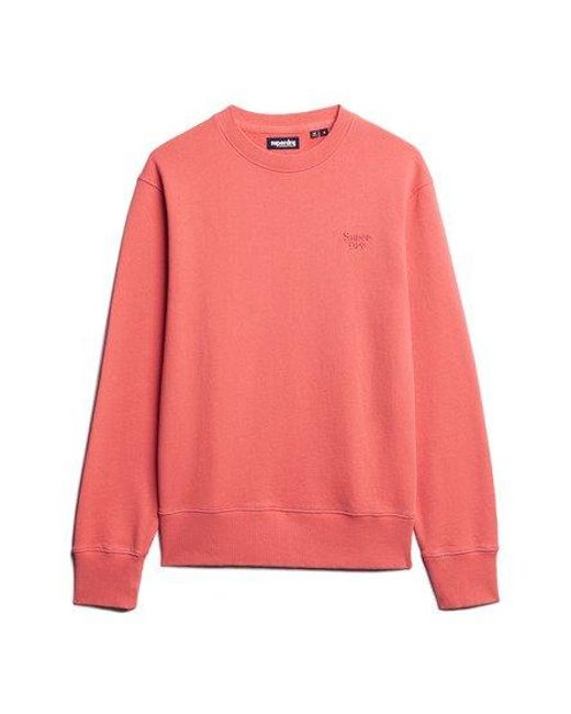 Superdry Vintage Sweatshirt Met Wassing in het Pink voor heren