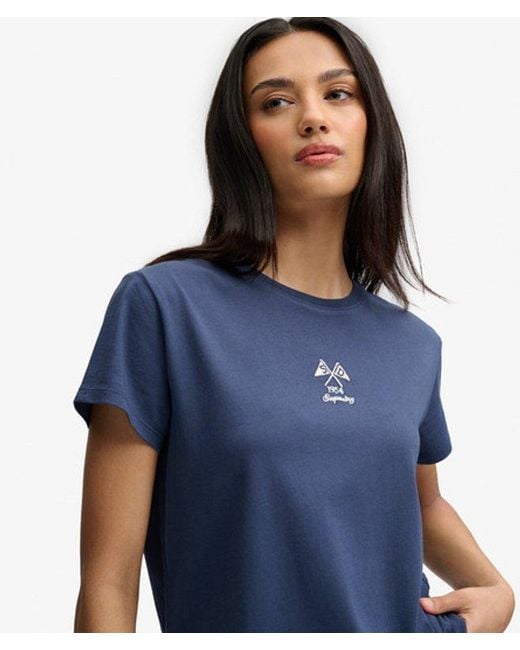 Superdry Blue & Co Heritage Nautical Motif T-shirt