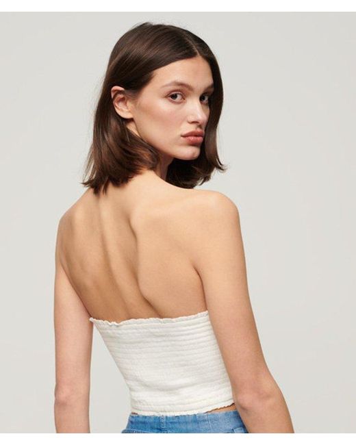 Superdry White & Co Smocked Bandeau Top