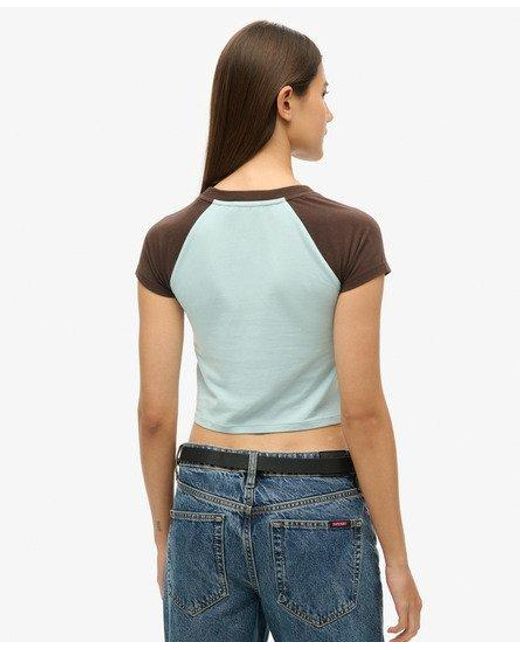 Crop baseball tee clearance