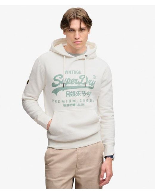 Superdry Gray & Co Vintage Logo Classic Hoodie for men