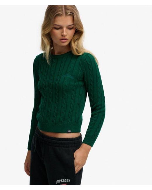 Superdry Green & Co Essentials Slim Cable Jumper