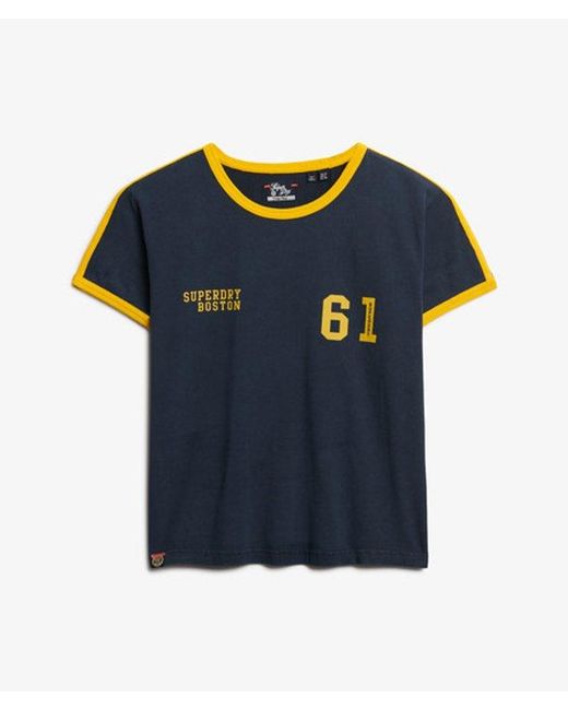 Superdry Blue Athletic Essential Stripe T-Shirt