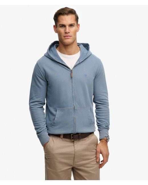 Homme Sweat À Capuche Zippé Essential Classic Taille Superdry pour homme en coloris Blue