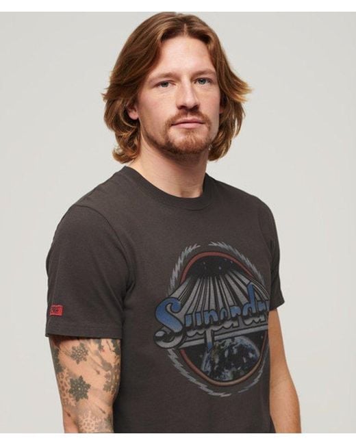 Superdry Black & Co Rock Graphic Band T-shirt for men