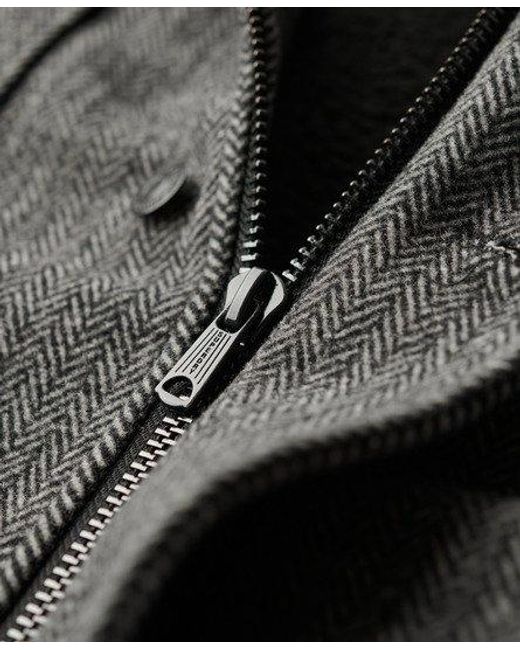 Superdry Gray Merchant Wool Chore Jacket for men
