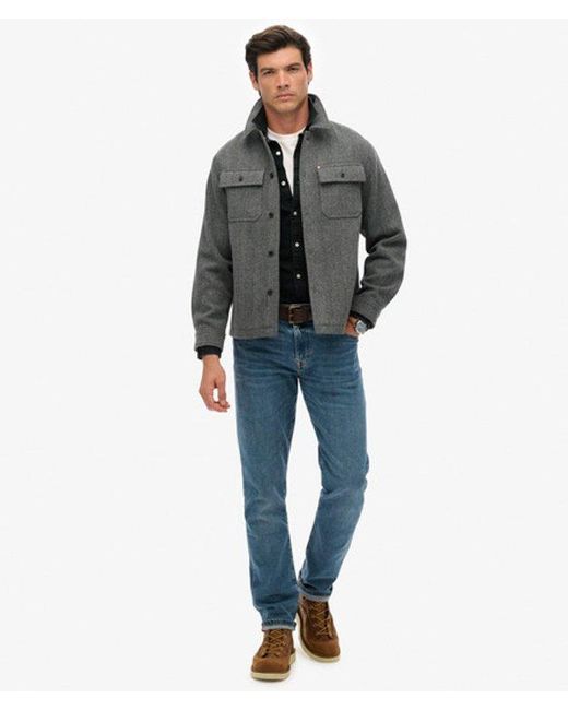 Superdry Gray & Co The Merchant Store - Herringbone Overshirt for men