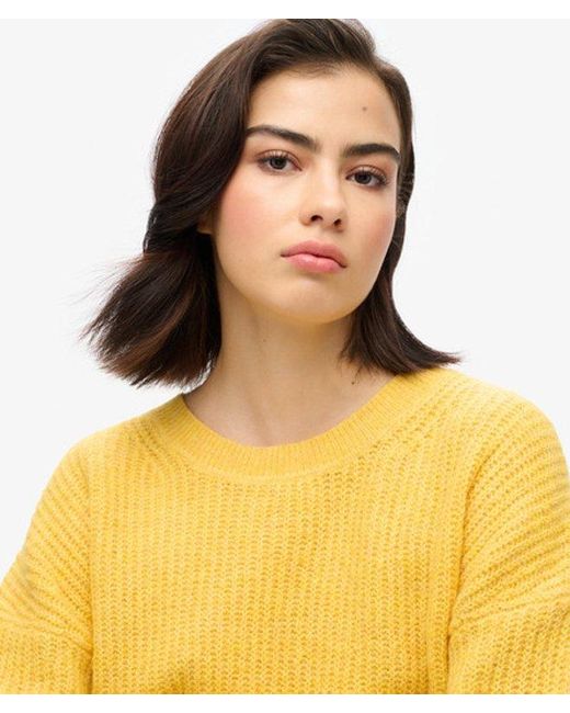 Superdry Yellow & Co Brushed Crew Neck Jumper
