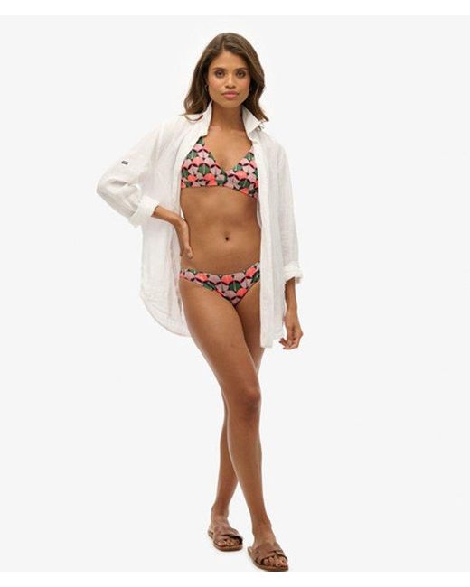 Bas de bikini classique imprimé Superdry en coloris Orange