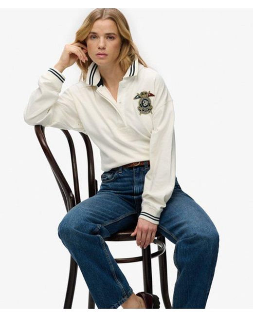 Superdry Brown & Co Crest Rugby Top