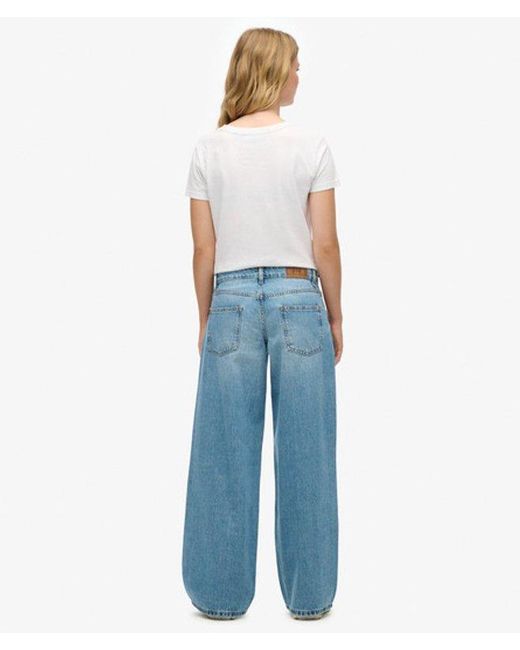 Superdry Blue & Co Cult Mid Rise baggy Jeans