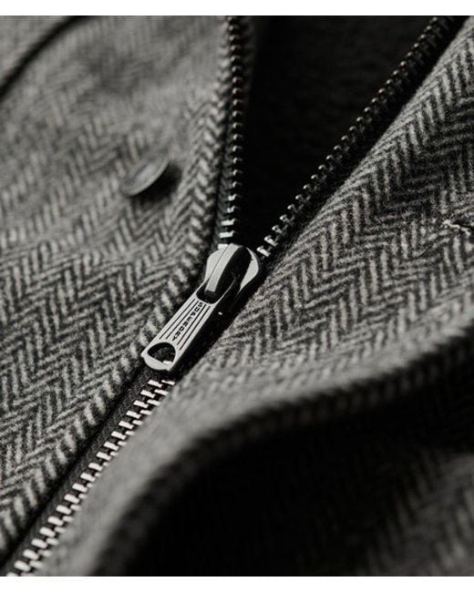 Superdry Gray The Merchant Store- Wool Chore Jacket for men