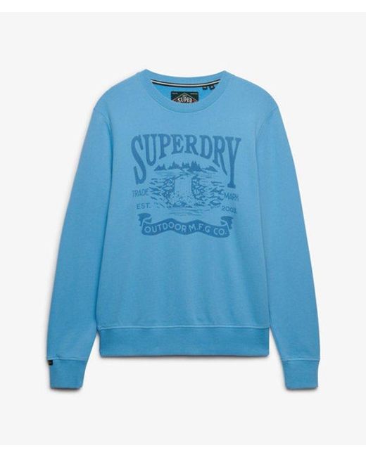 Superdry Blue & Co Retro Outdoor Relaxed Sweatshirt for men