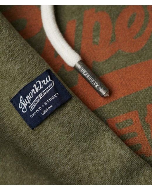 Superdry Green & Co Vintage Logo Premium Goods Graphic Hoodie for men