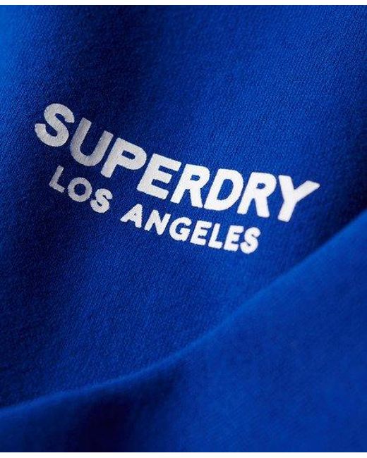 Superdry Sport Sweatshirt Met Ronde Hals En Losse Pasvorm in het Blue voor heren