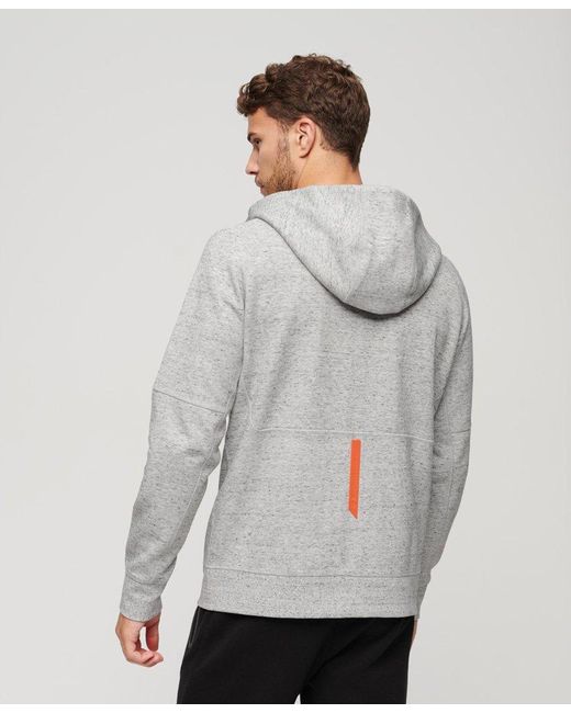 Superdry Tech Relaxed Zip Hoodie in Gray for Men | Lyst