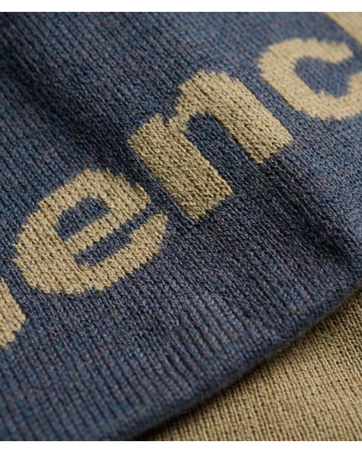 Superdry Blue Bench X & Co Bench Jacquard Skater Beanie Hat for men