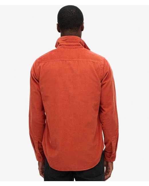Superdry Red & Co Trailsman Relaxed Fit Corduroy Shirt for men