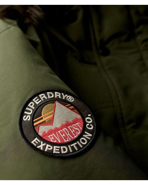 Superdry Green & Co Everest Faux Fur Parka Jacket for men