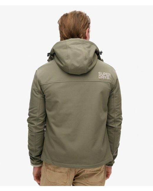 Superdry Green & Co Hooded Ripstop Softshell Trekker Jacket for men