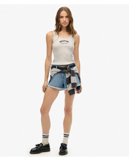 Superdry Gray & Co Athletic Essential Graphic Vest Top