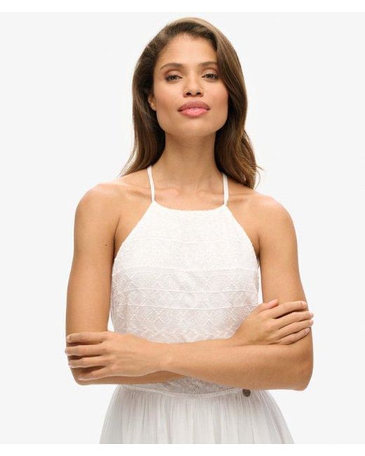 Superdry White & Co Vintage Embroidered Mini Dress