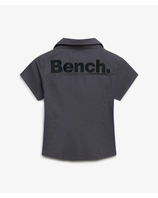 Superdry Blue Bench X & Co Bench Fitted Stretch Short Sleeve Shirt