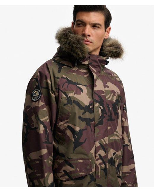 Superdry Black & Co Everest Faux Fur Waterproof & Co Robe