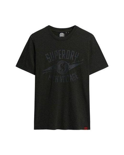 Superdry Gray Retro Rocker Graphic T-shirt for men