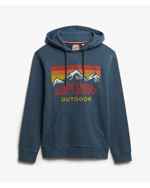Superdry Blue & Co Mountain Relaxed Hoodie for men