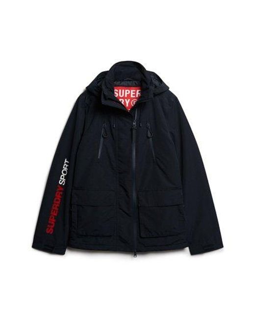 Superdry Blue Hooded Ultimate Sd Windbreaker Jacket for men