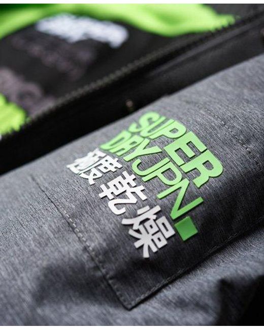 Superdry Blue Polar Sd-Windattacker Jacket Stone Marl/Sport Lime for men