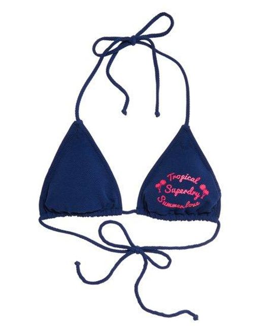 Superdry Blue Summer Triangle Bikini Top