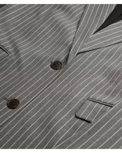 Superdry Gray & Co Pinstripe Boyfriend Blazer