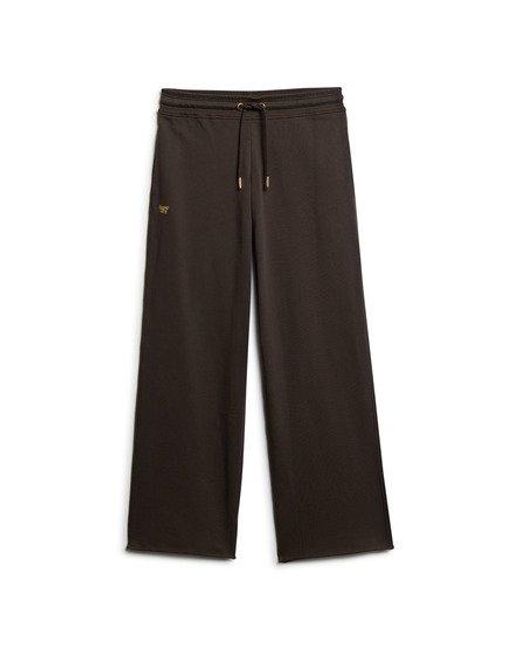 Pantalon de survêtement droit à logo essential Superdry en coloris Black