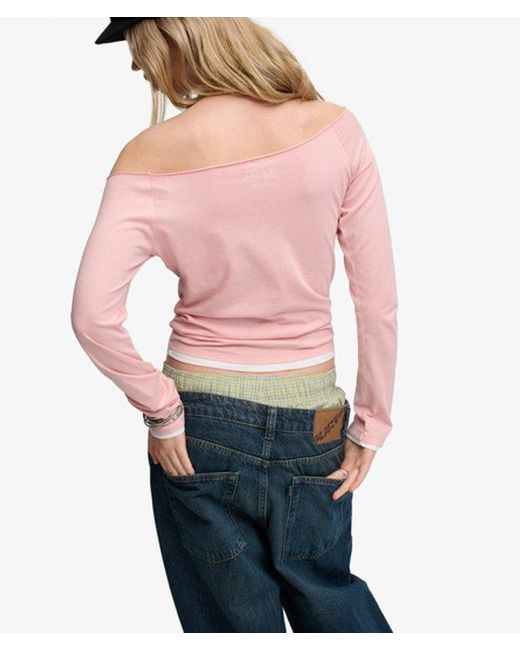 Superdry Red Bench X & Co Bench Fitted Long Sleeve Layer Top
