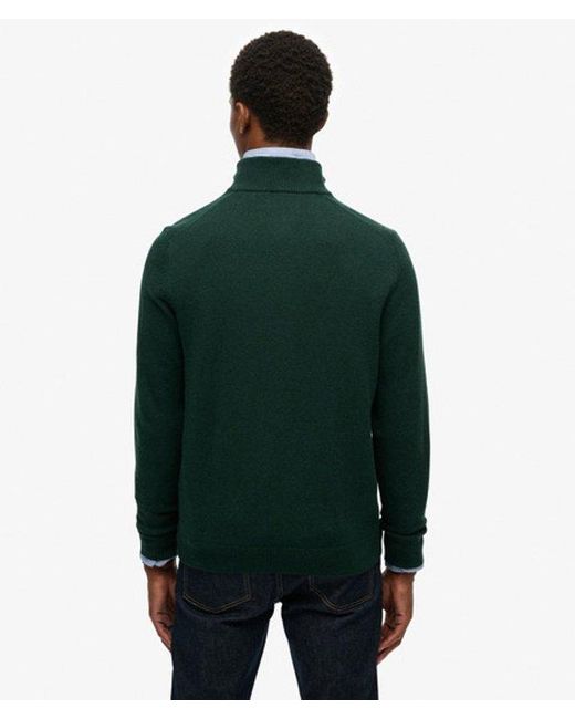 Superdry Green & Co Wool Blend Half Zip Jumper for men