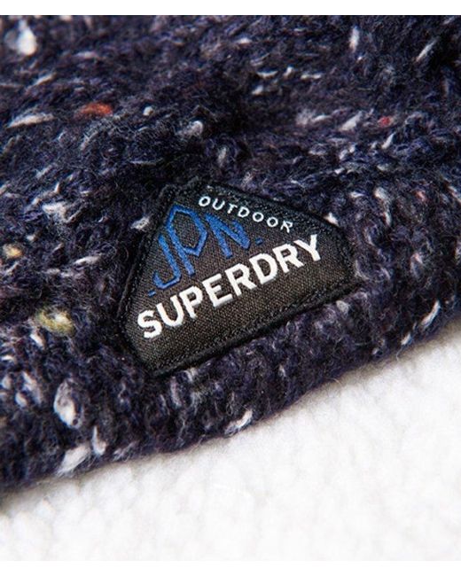 Superdry Gracie Colsjaal Met Kabelpatroon in het Blue