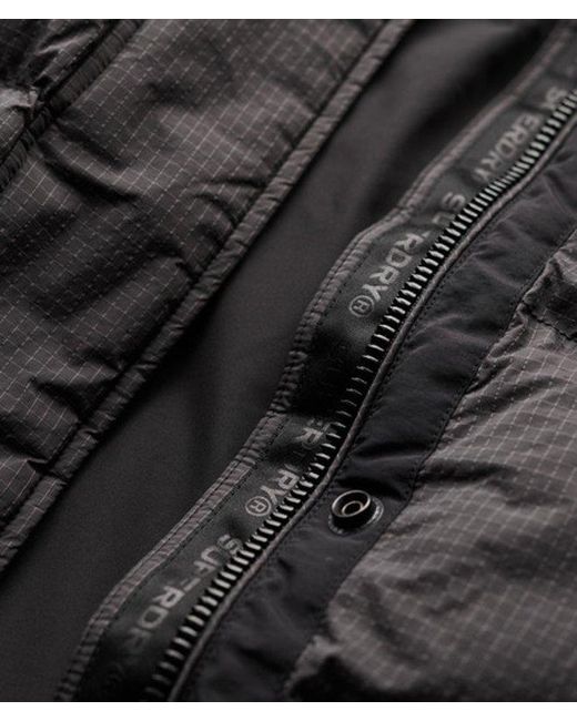 Superdry Blue & Co Rip-stop Long Puffer Coat