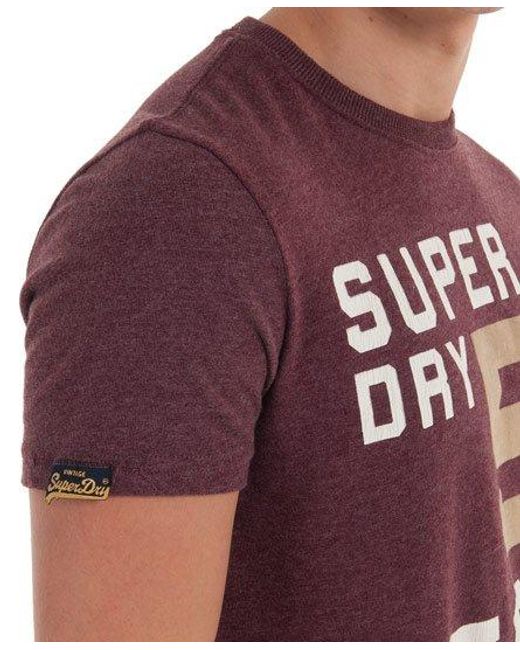 Superdry Purple Pitch Classic T-Shirt Port Marl for men