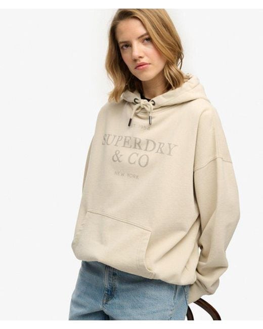 Superdry Natural & Co Luxe Casual Relaxed Hoodie